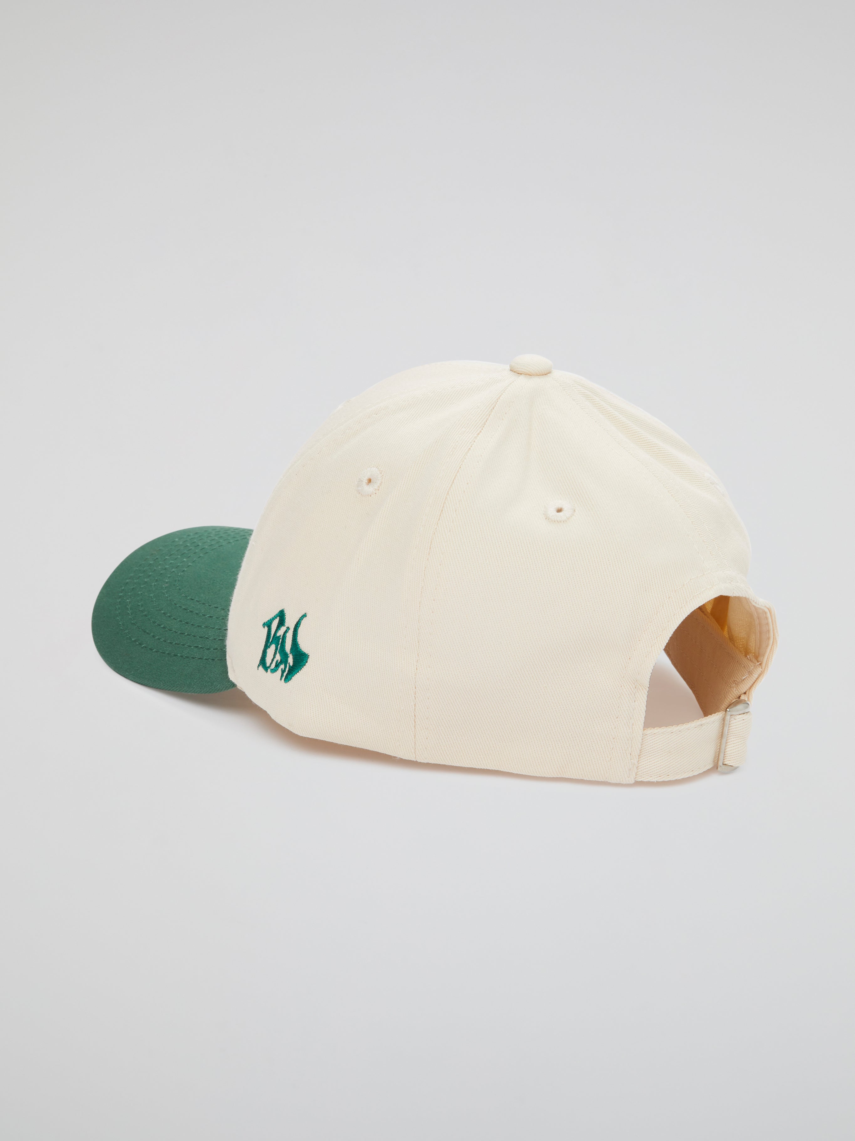 BHS BEIGE HAT & GREEN VISOR #1