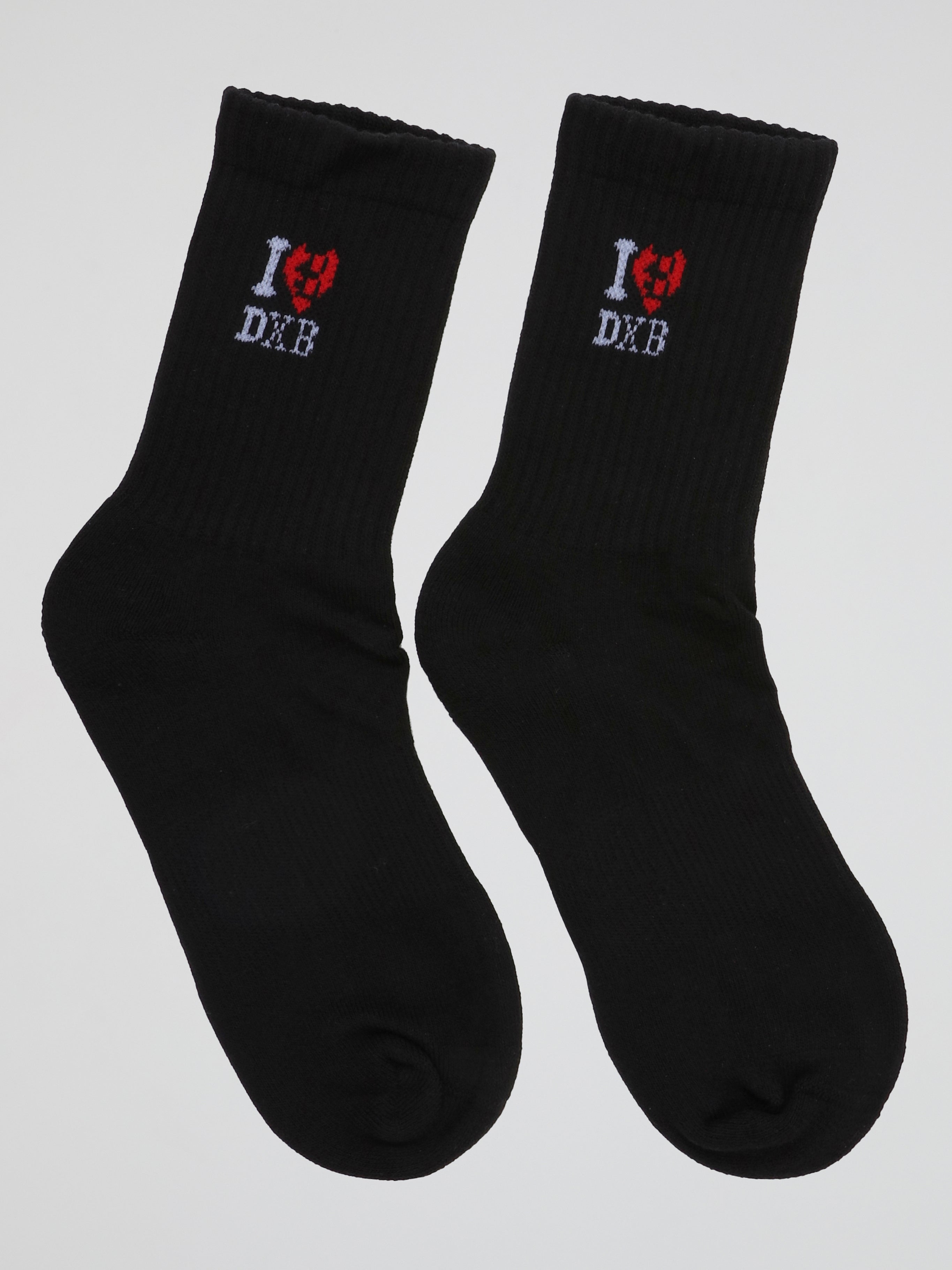 BHYPE SOCIETY - I LOXE DXB BLACK SOCKS