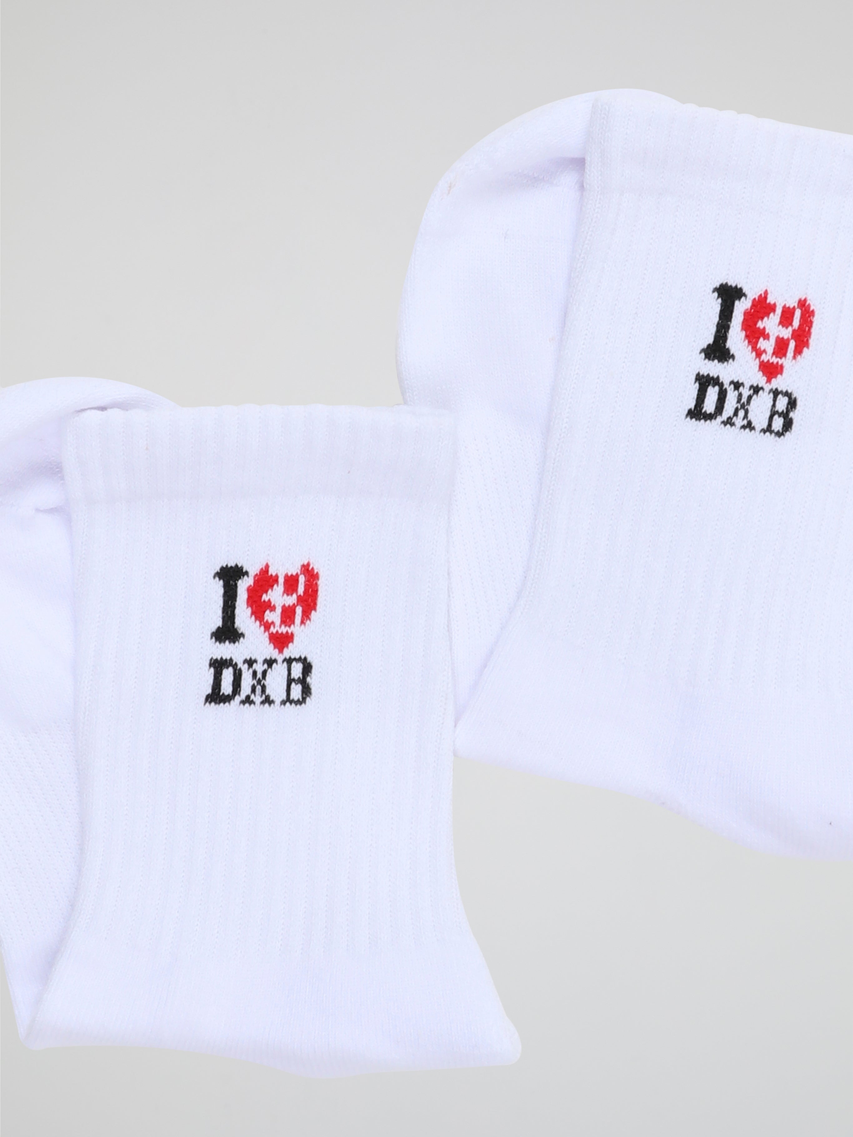 BHYPE SOCIETY - I LOXE DXB WHITE SOCKS