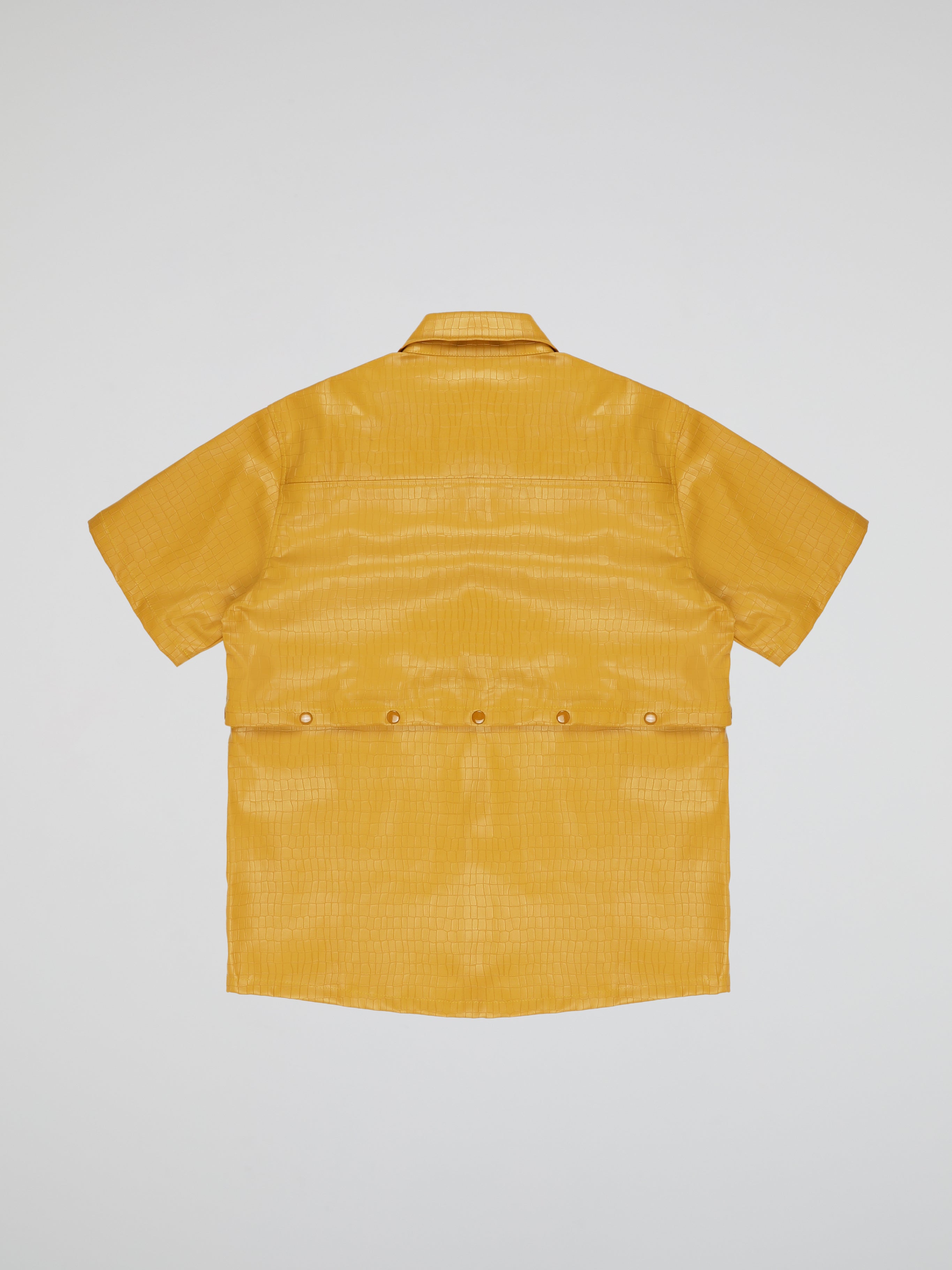 BHYPE YELLOW CROCO LEATHER DETACHABLE SHIRT