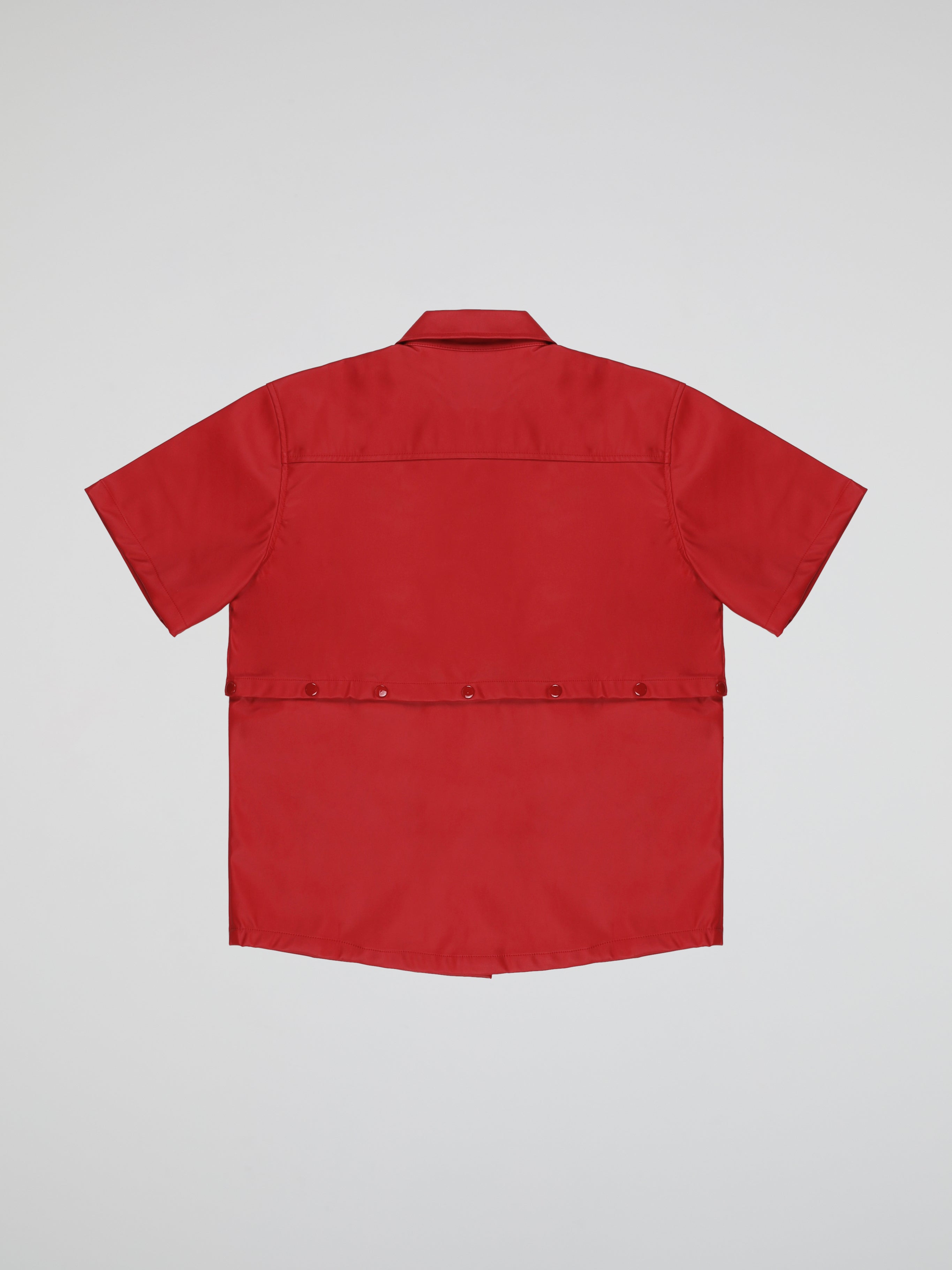 BHYPE RED LEATHER DETACHABLE SHIRT