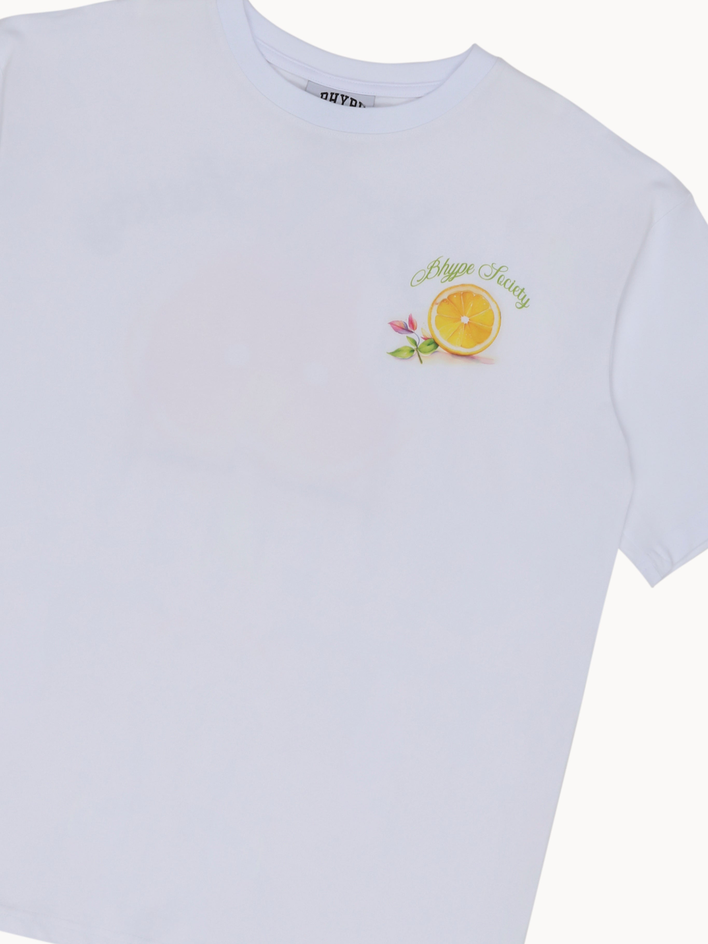 BHYPE SOCIETY WHITE TEE LEMON TEA