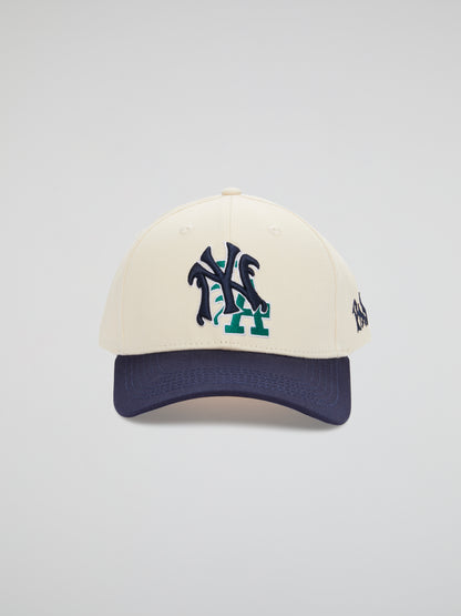 BHS BEIGE HAT & NAVY BLUE VISOR #2