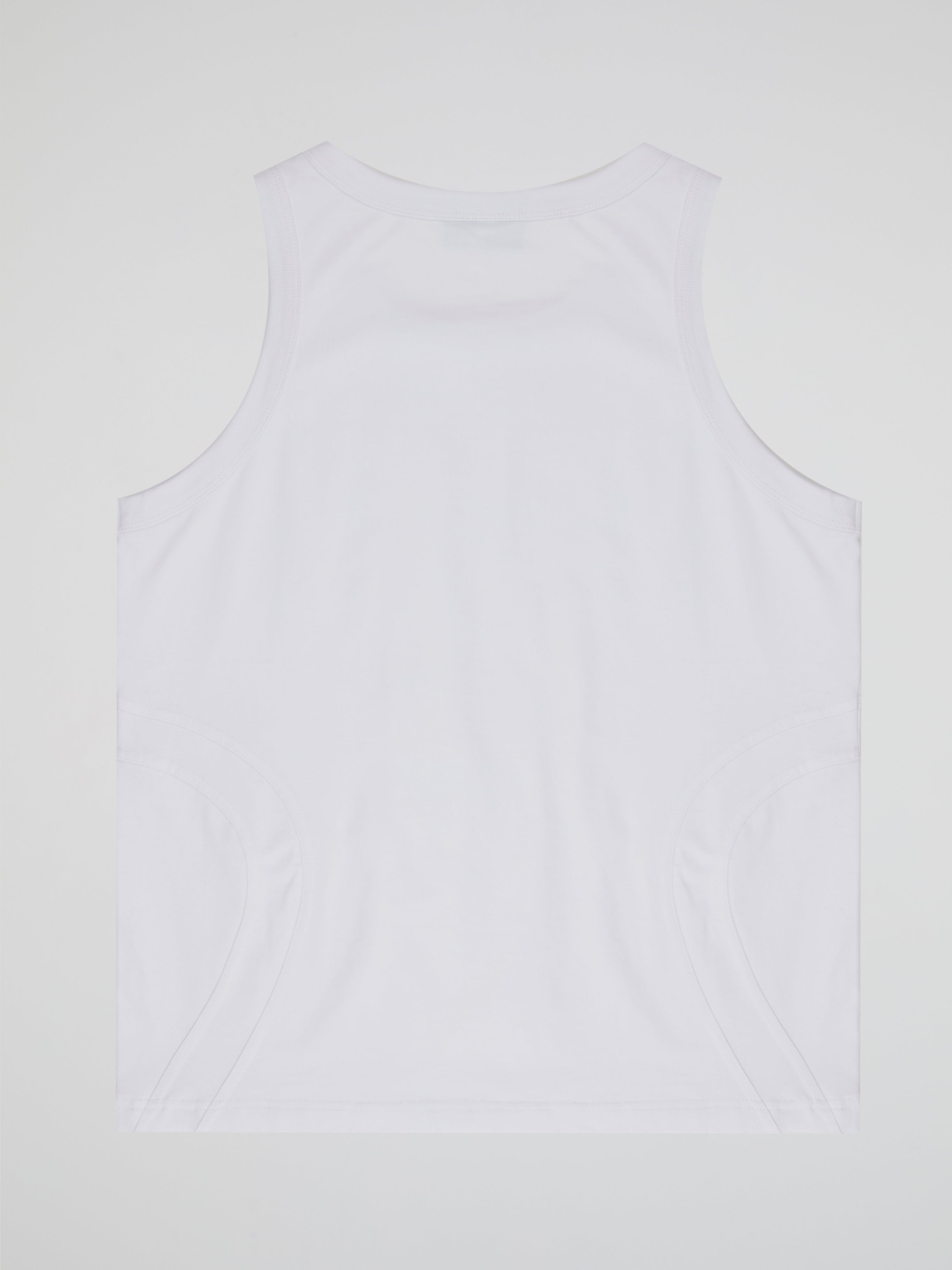 BHYPE SOCIETY WHITE TANK TOP LEFT CHEST REVERSE LOGO