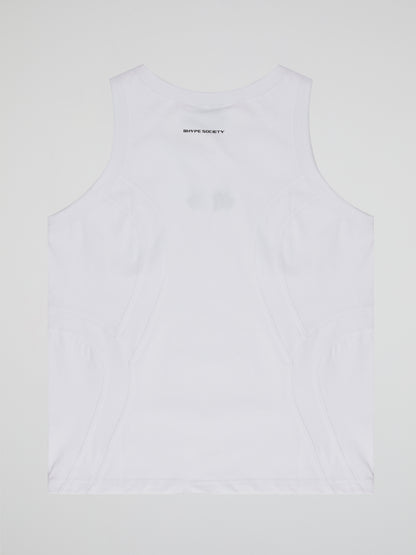 BHYPE SOCIETY WHITE TANK TOP - BHS BLACK LOGO