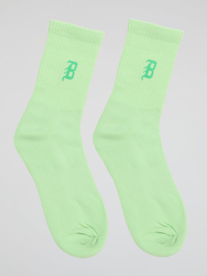 BHYPE SOCIETY - VARSITY PASTEL GREEN SOCKS