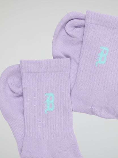 BHYPE SOCIETY - VARSITY PASTEL PURPLE SOCKS