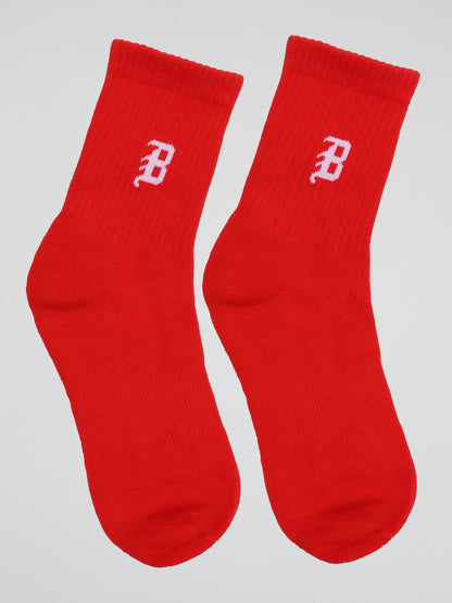 BHYPE SOCIETY - VARSITY RED SOCKS