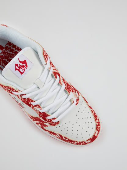 BHYPE SOCIETY EXCLUSIVE SNEAKERS - HALF RED KEFFIYEH