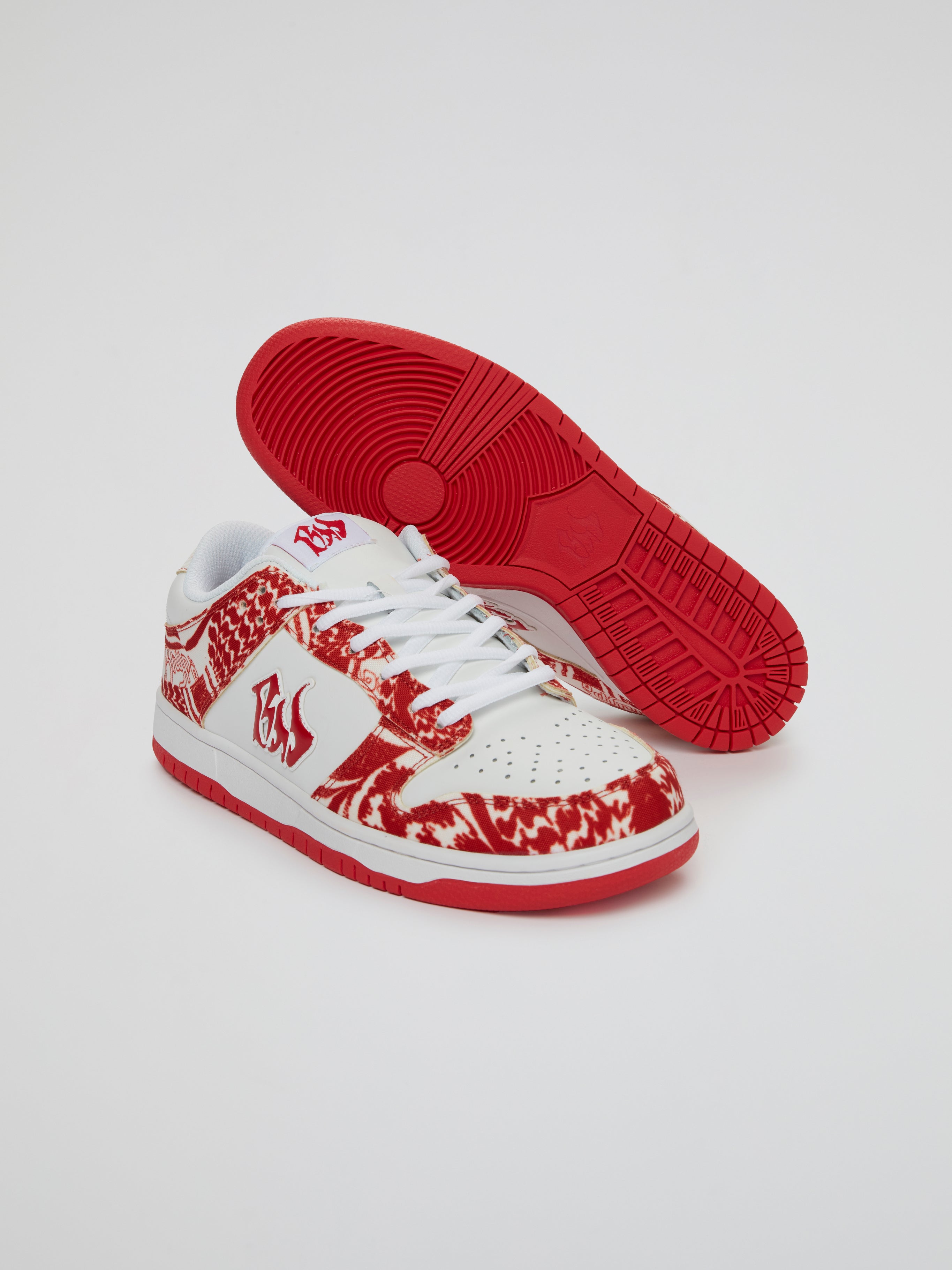 BHYPE SOCIETY EXCLUSIVE SNEAKERS - HALF RED KEFFIYEH