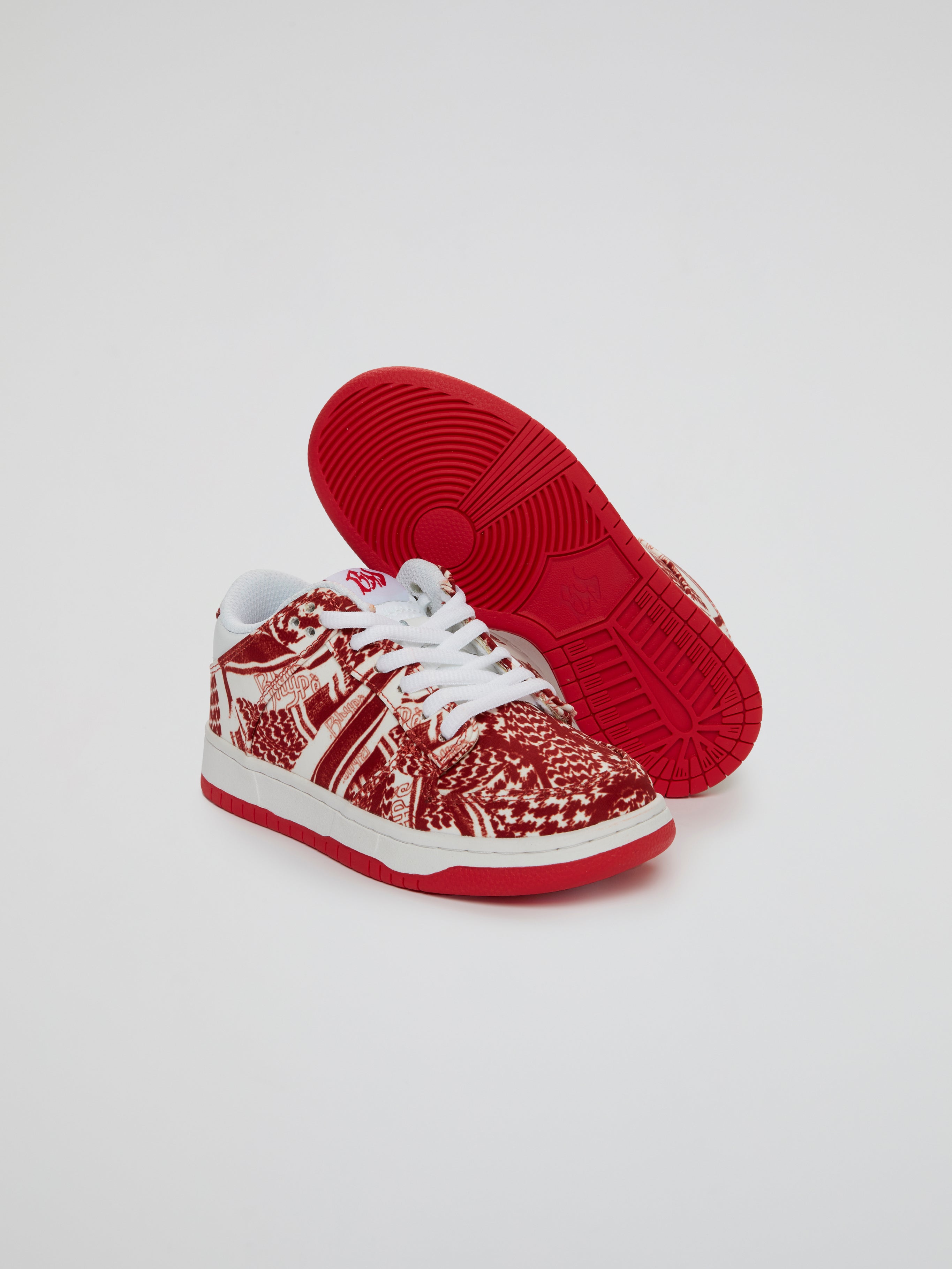 BHYPE SOCIETY EXCLUSIVE SNEAKERS - FULL RED KEFFIYEH (KIDS)