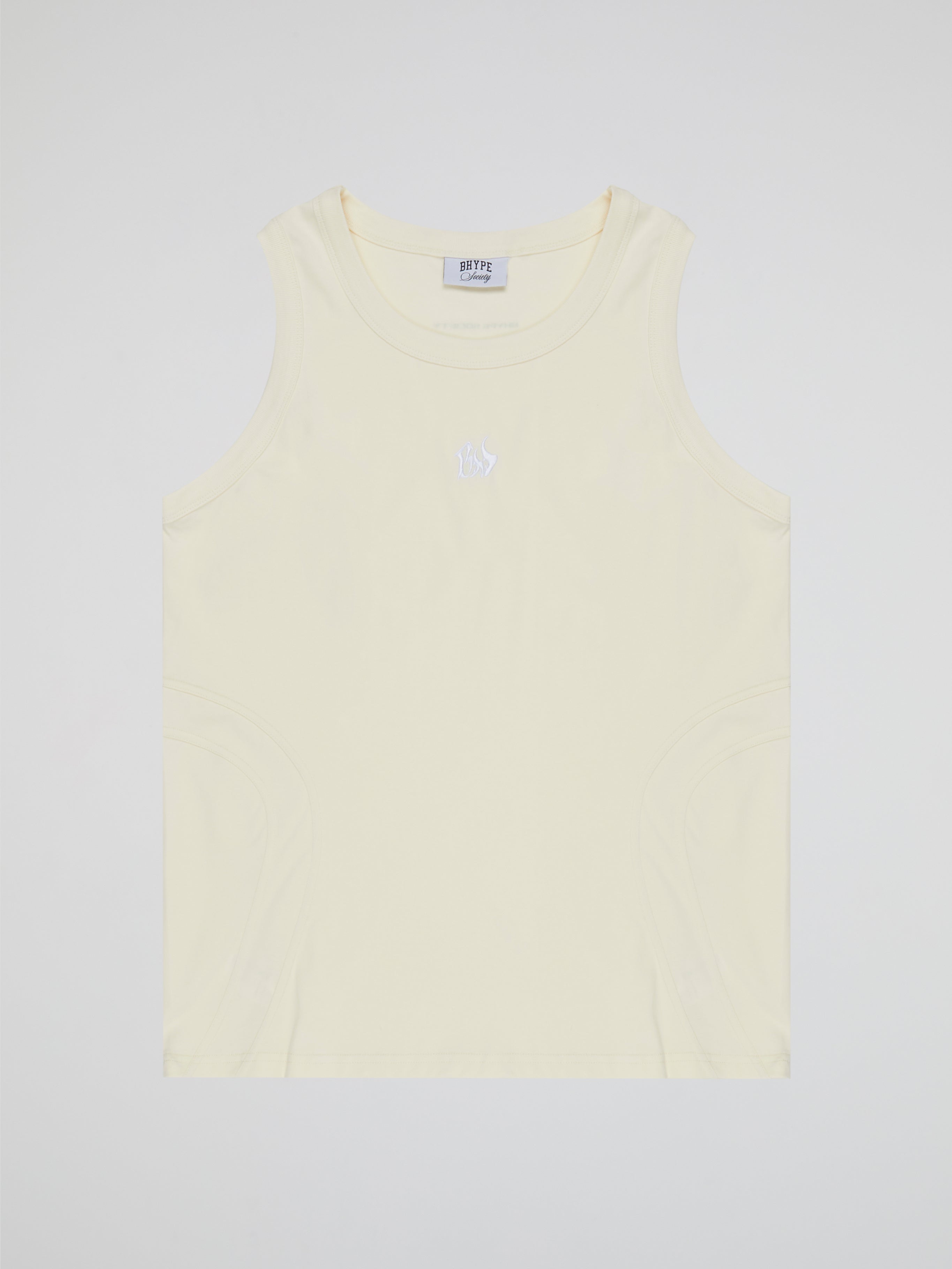 BHYPE SOCIETY CREAM TANK TOP - BHS WHITE LOGO