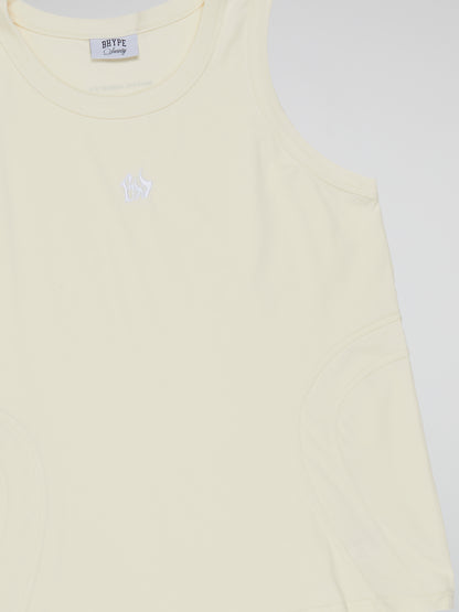 BHYPE SOCIETY CREAM TANK TOP - BHS WHITE LOGO