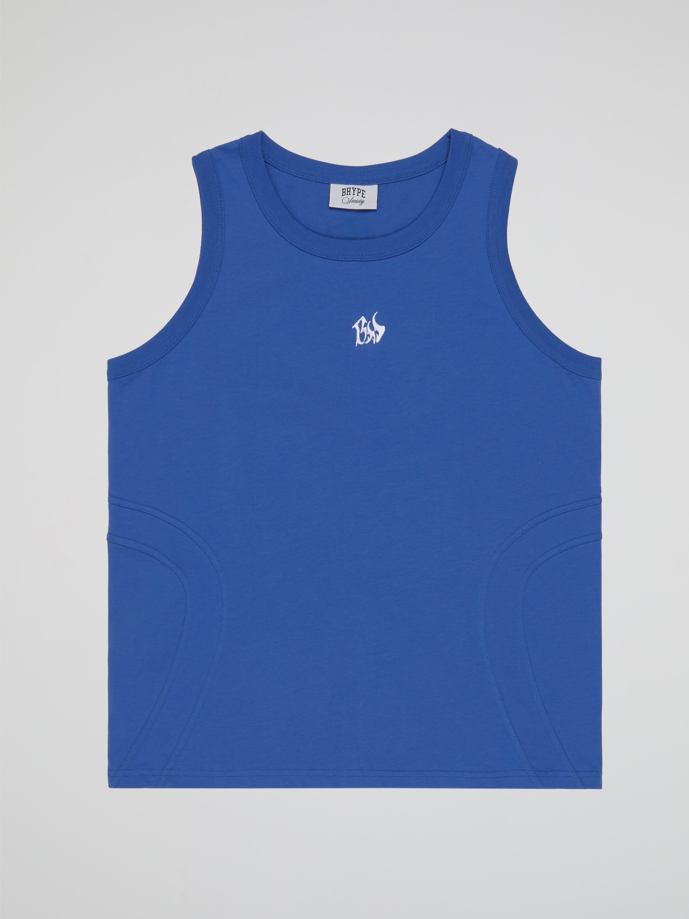 BHYPE SOCIETY ROYAL BLUE TANK TOP - BHS WHITE LOGO