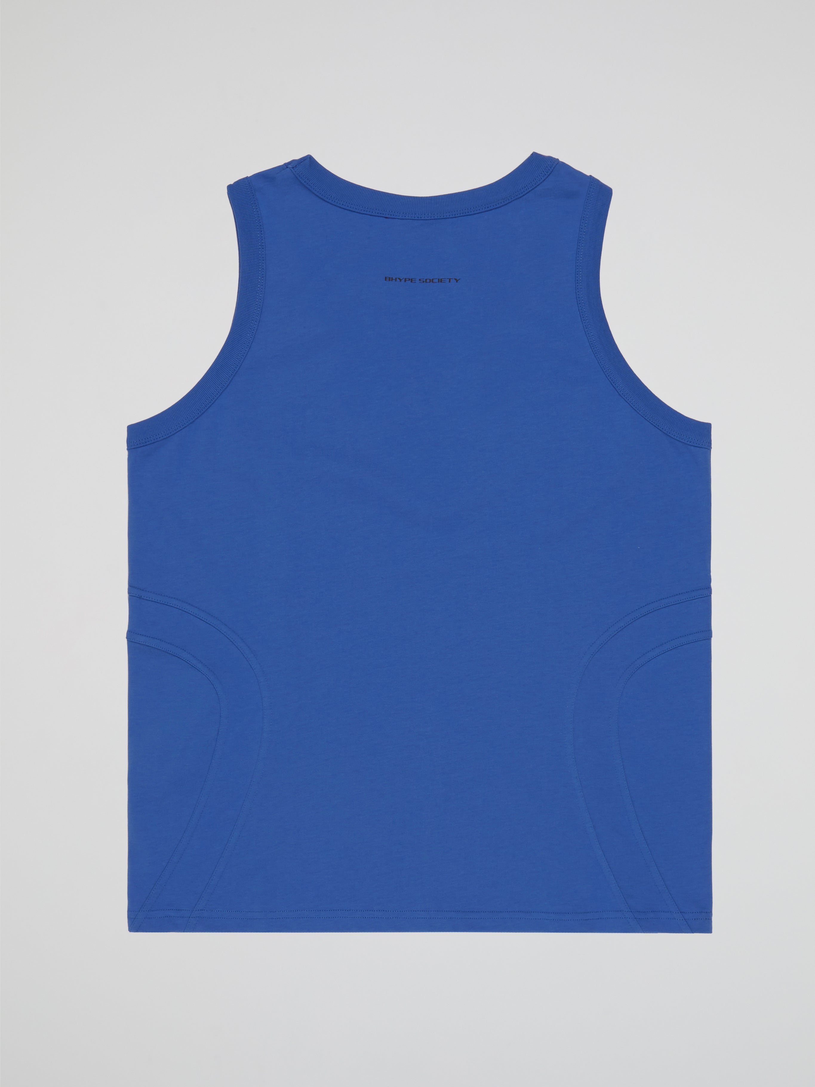 BHYPE SOCIETY ROYAL BLUE TANK TOP - BHS WHITE LOGO