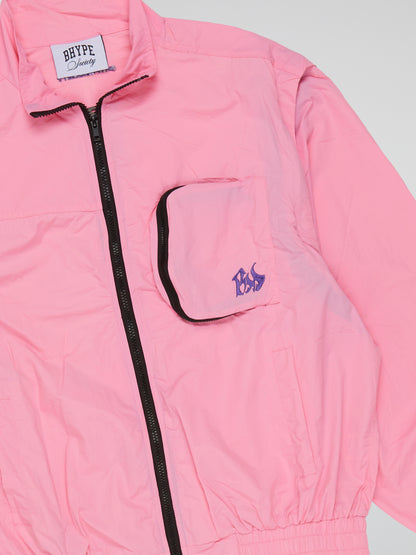 BHYPE LITE SUMMER CONVERTIBLE PINK TRACK JACKET