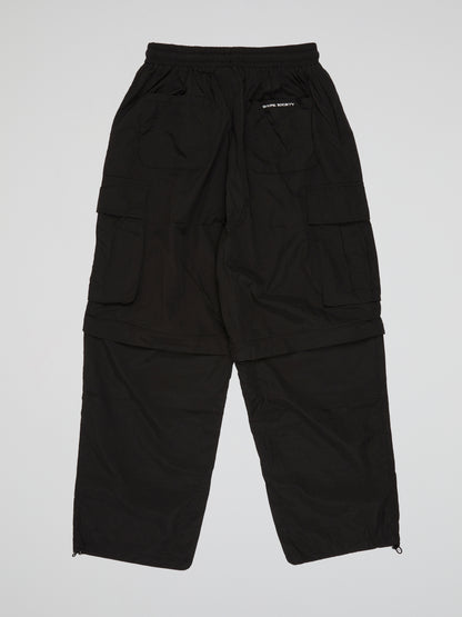 BHYPE LITE SUMMER CONVERTIBLE BLACK TRACK PANTS