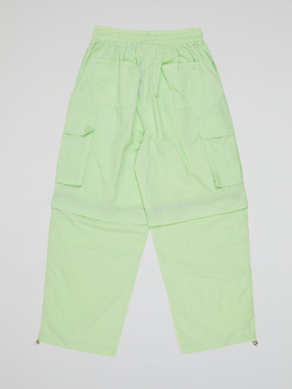 BHYPE LITE SUMMER CONVERTIBLE LIGHT GREEN TRACK PANTS