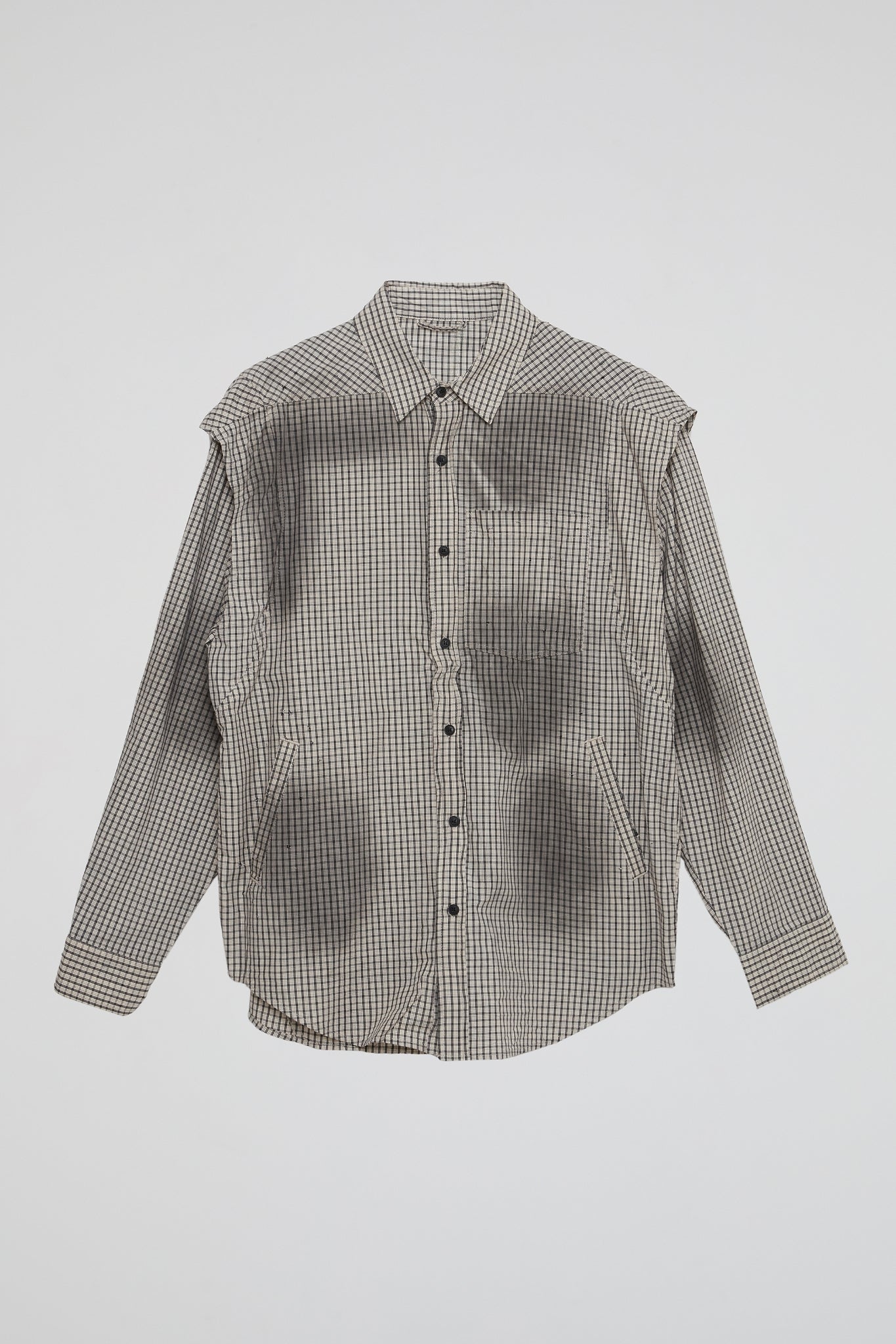 DUMIST KOREA GREY SHIRT WITH PAINT TASKS