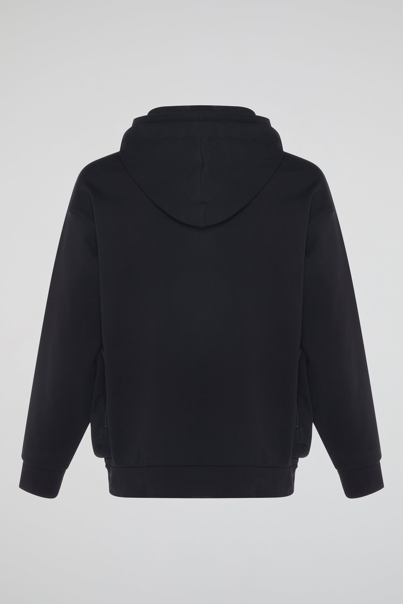 DUMIST KOREA BLACK HOODIE WITH LARGE SIDE POCKETS