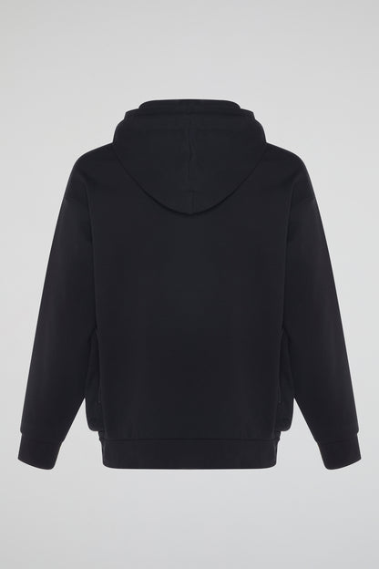 DUMIST KOREA BLACK HOODIE WITH LARGE SIDE POCKETS