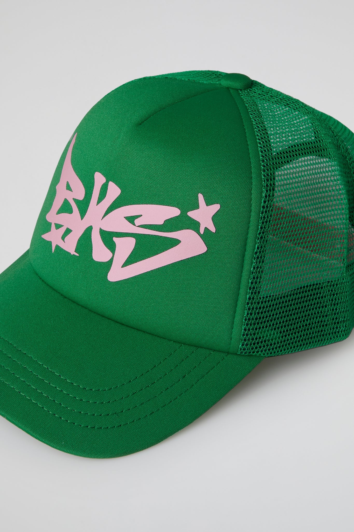 BHS ROCK STAR LOGO GREEN TRUCKER HAT