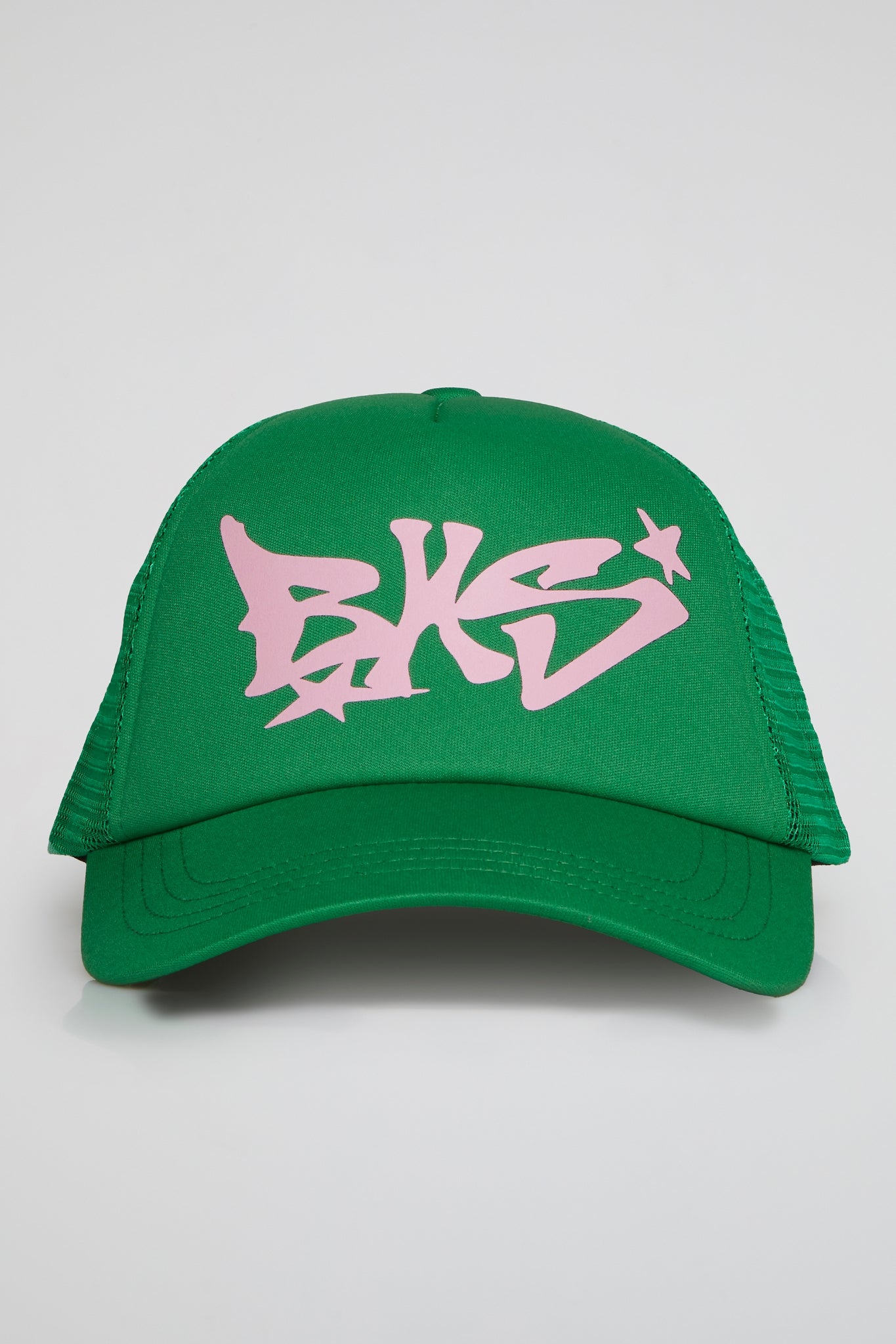 BHS ROCK STAR LOGO GREEN TRUCKER HAT