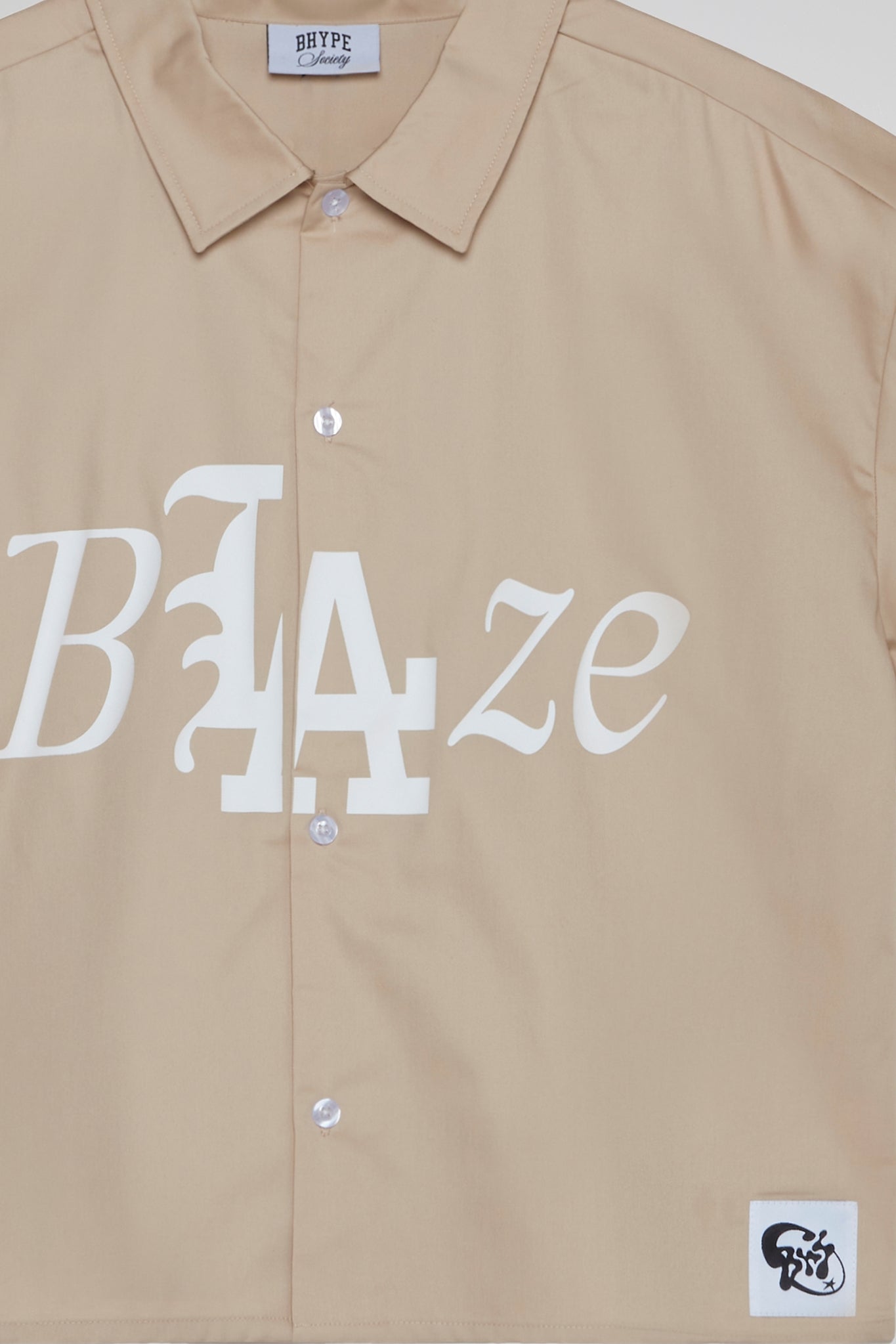 BHS BLAZE CROPPED BEIGE SHIRT