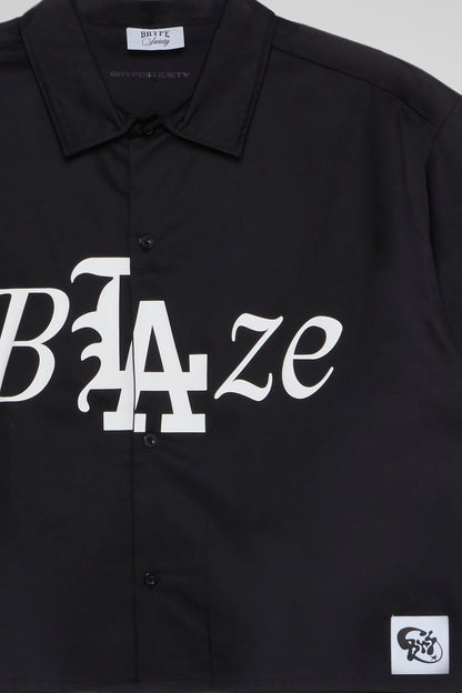 BHS BLAZE CROPPED BLACK SHIRT