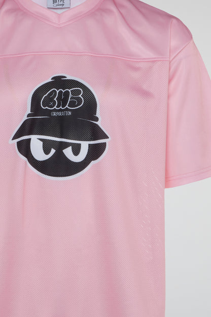 BHS COMICS HEAD AMERICAN FOOTBALL PINK JERSEY