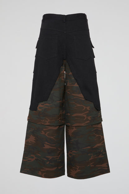 DUMIST KOREA CAMO BLACK CARGO JEANS