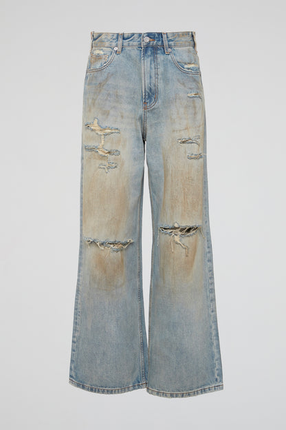 DUMIST KOREA FLARES DENIM PANTS