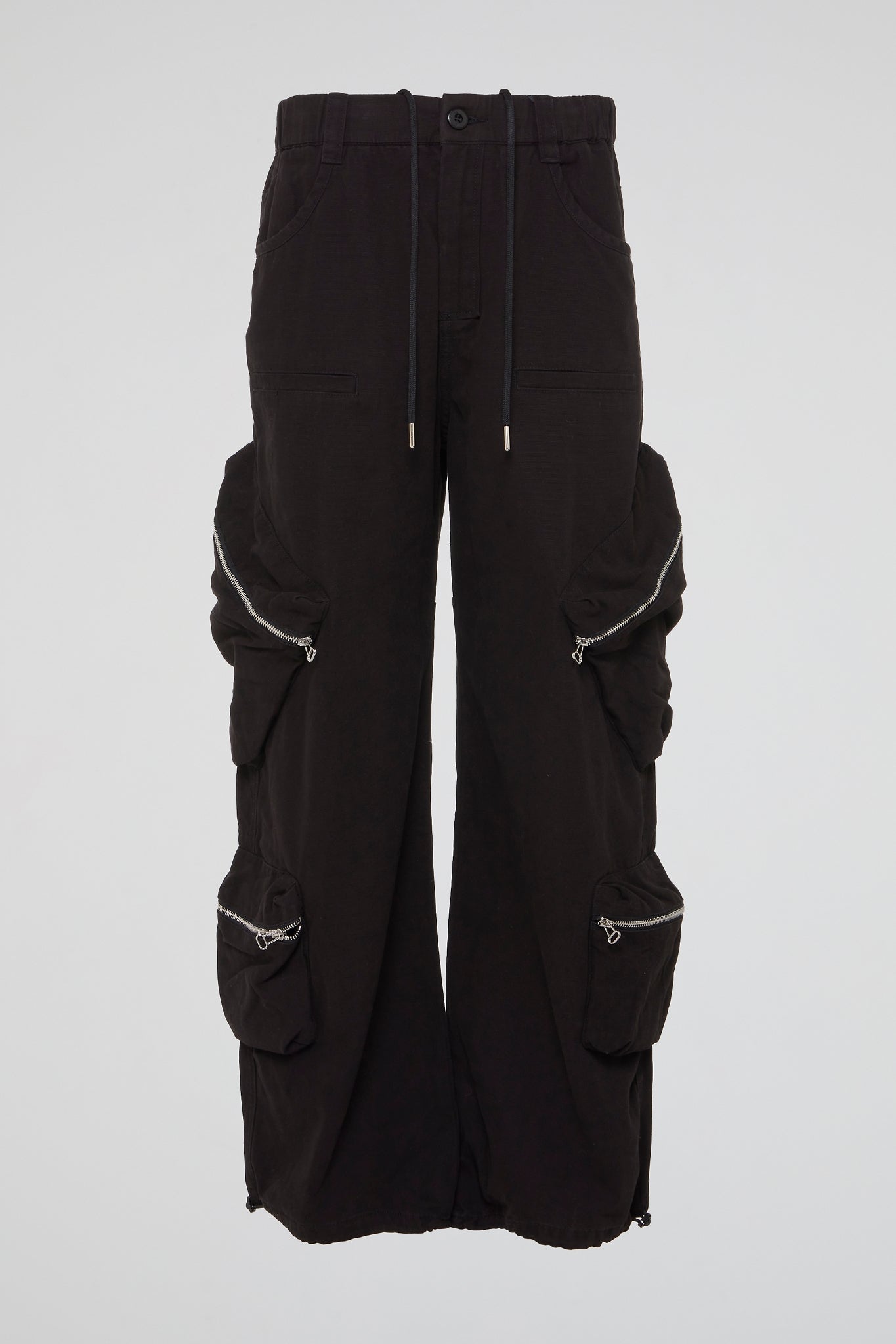 DUMIST KOREA MULTI ZIPPED BLACK PANTS