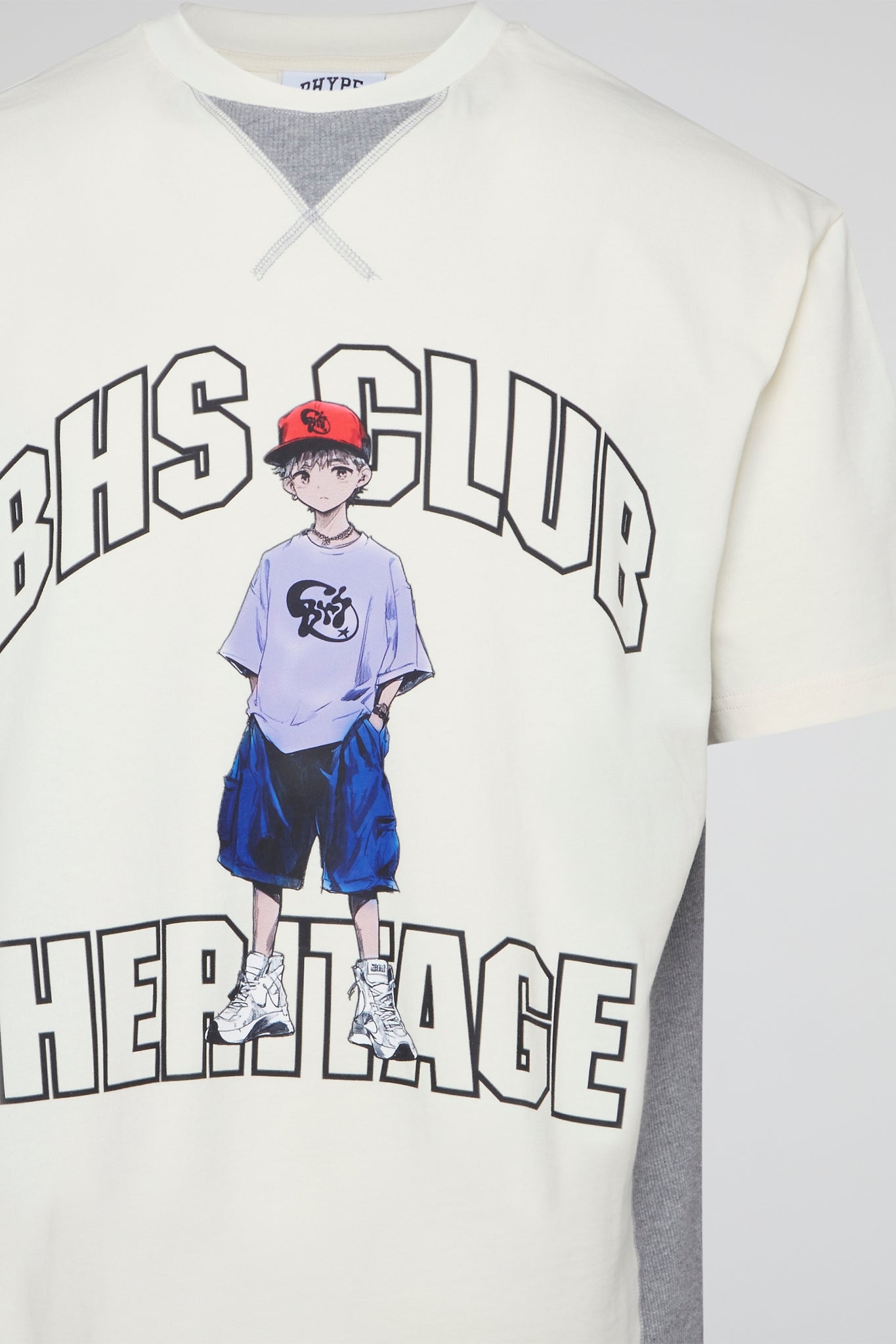 BHYPE SOCIETY - BHS CLUB HERITAGE CREME TSHIRT