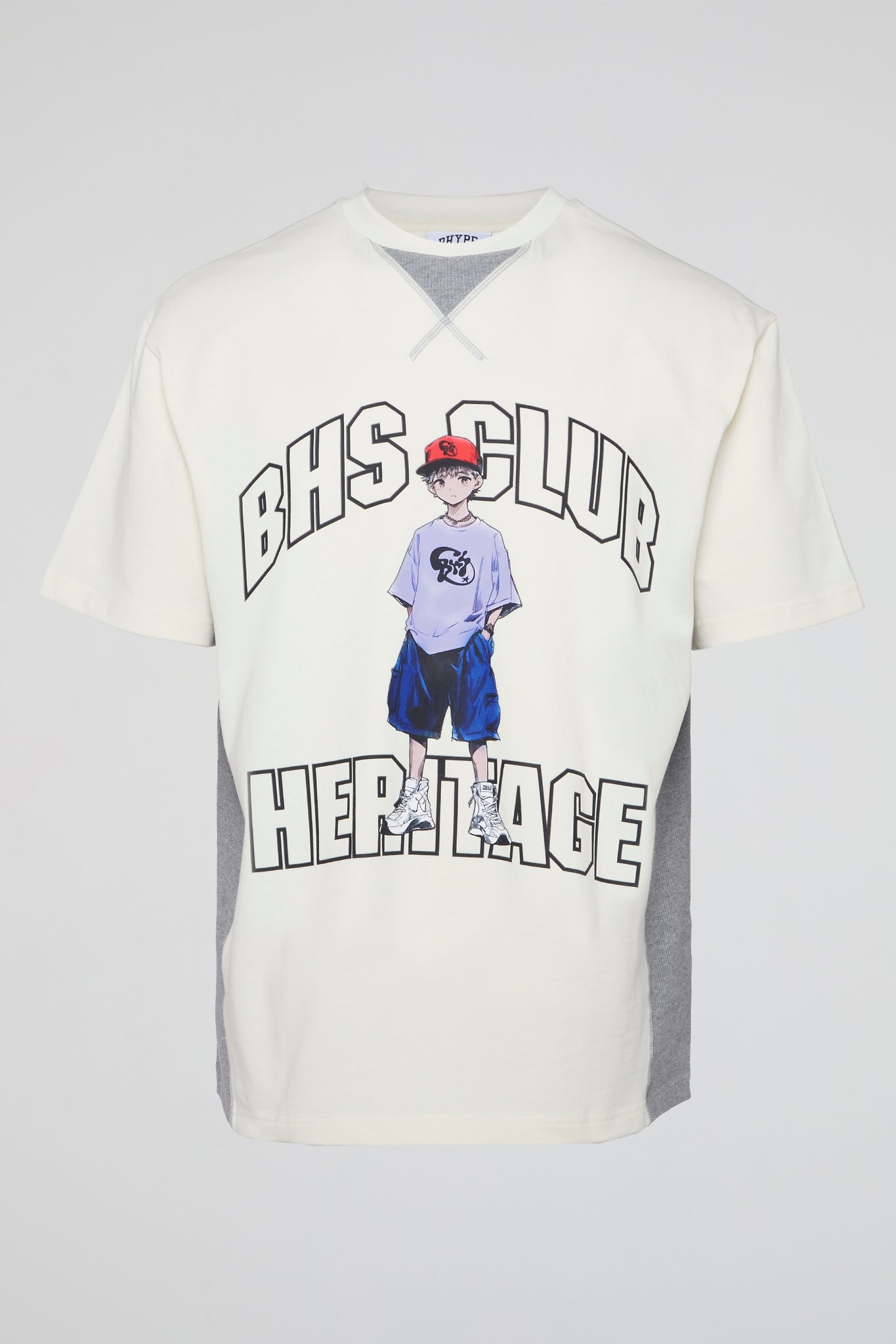 BHYPE SOCIETY - BHS CLUB HERITAGE CREME TSHIRT