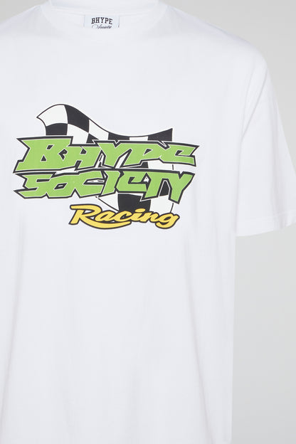 BHYPE SOCIETY - BHS RACING GAME WHITE TSHIRT