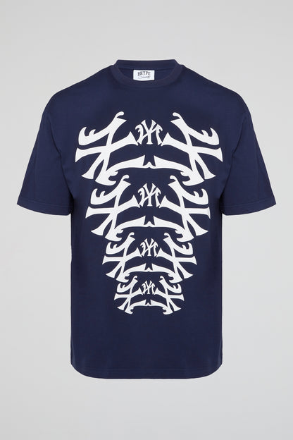 BHYPE SOCIETY - SKELETON NY NAVY BLUE TSHIRT