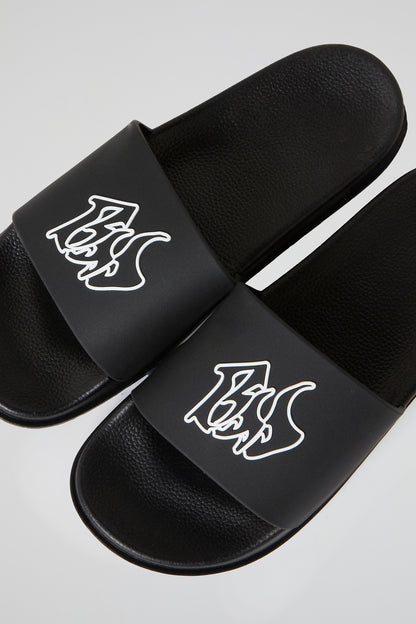 BHYPE SOCIETY - BLACK BHS AIR BUBBLE SOLE SLIPPERS