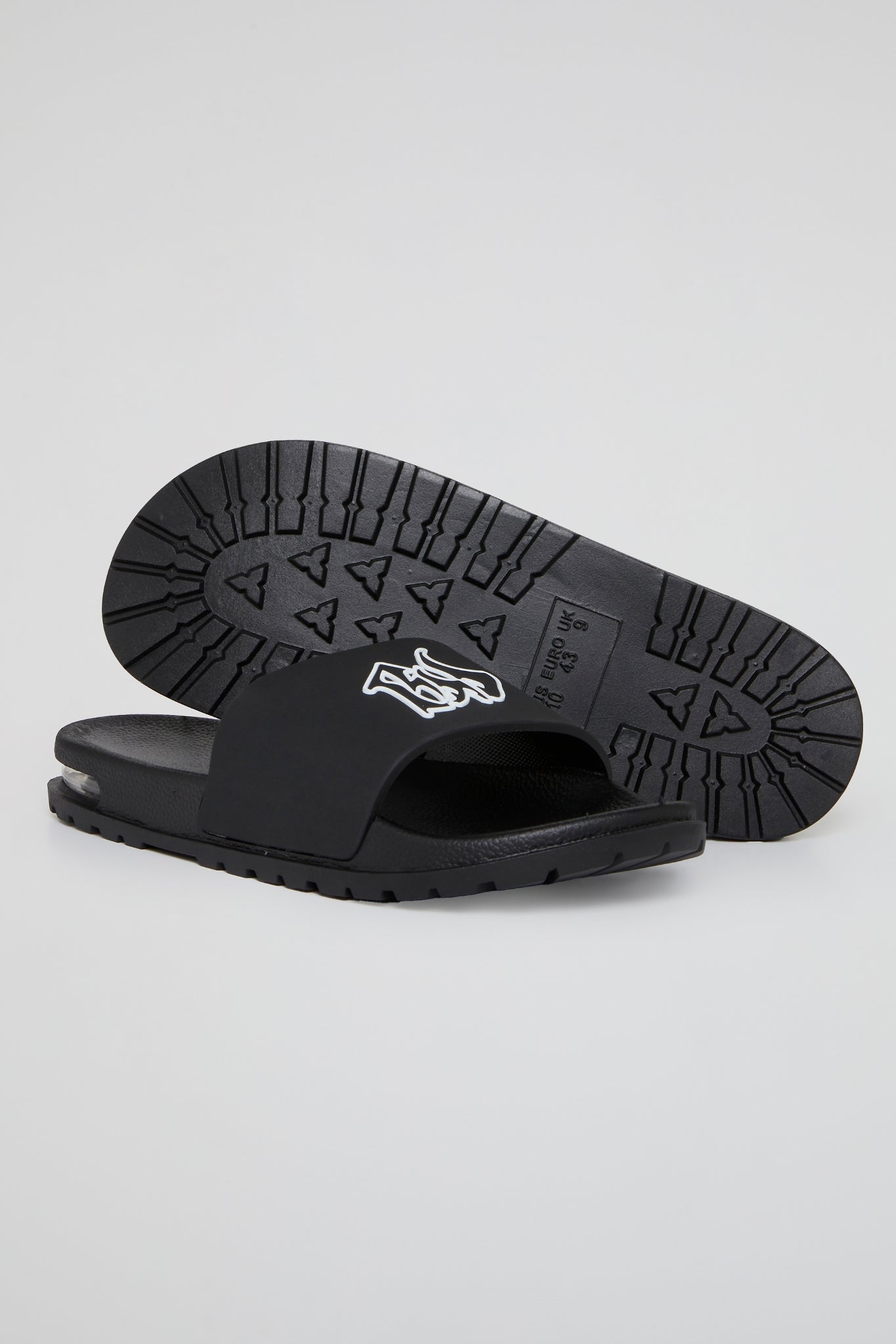 BHYPE SOCIETY - BLACK BHS AIR BUBBLE SOLE SLIPPERS