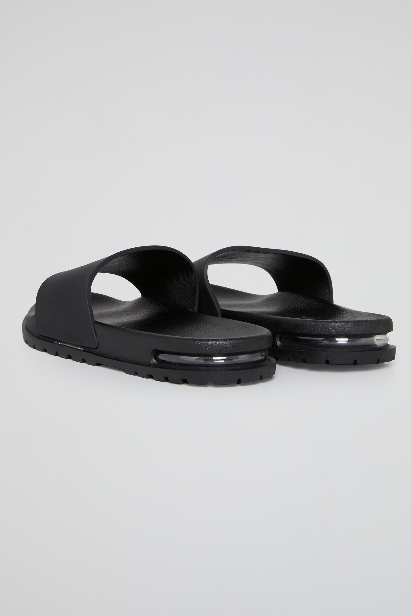 BHYPE SOCIETY - BLACK BHS AIR BUBBLE SOLE SLIPPERS