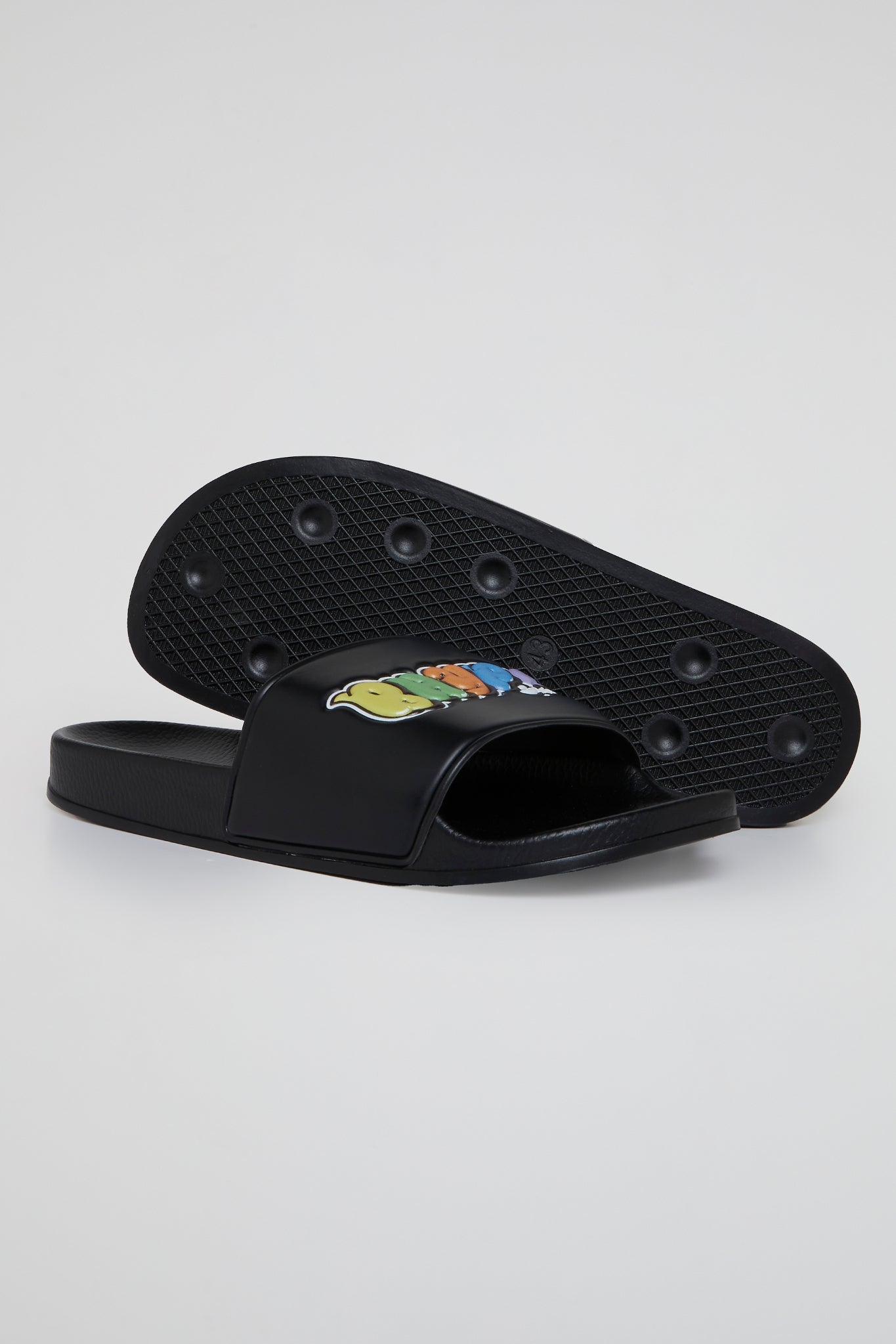 BHYPE SOCIETY - BUBBLE GRAFFITI BLACK SANDALS