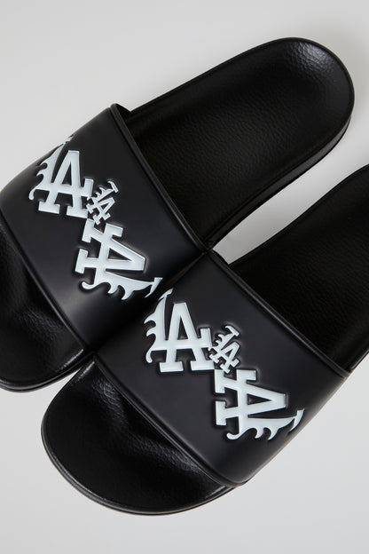 BHYPE SOCIETY - BHS L.A LOGOS BLACK SANDALS