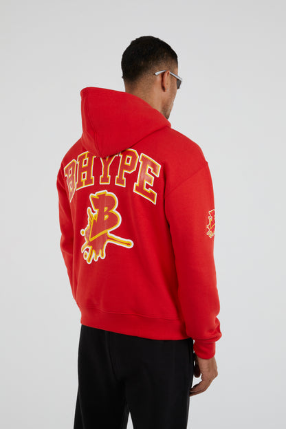 Bhype Society - Bhype Red Hoodie Varsity Collection