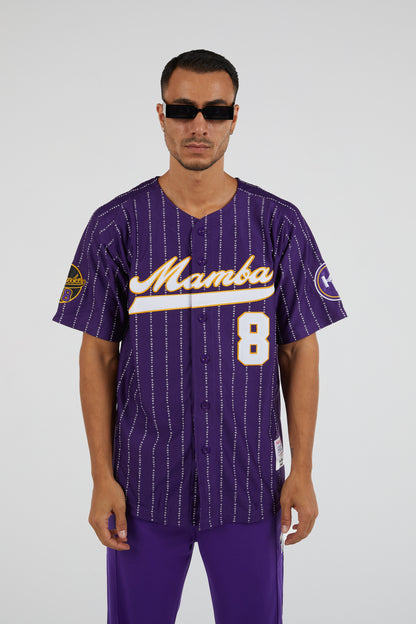 Headgear - Mamba Bryant Pinstripe Baseball Jersey