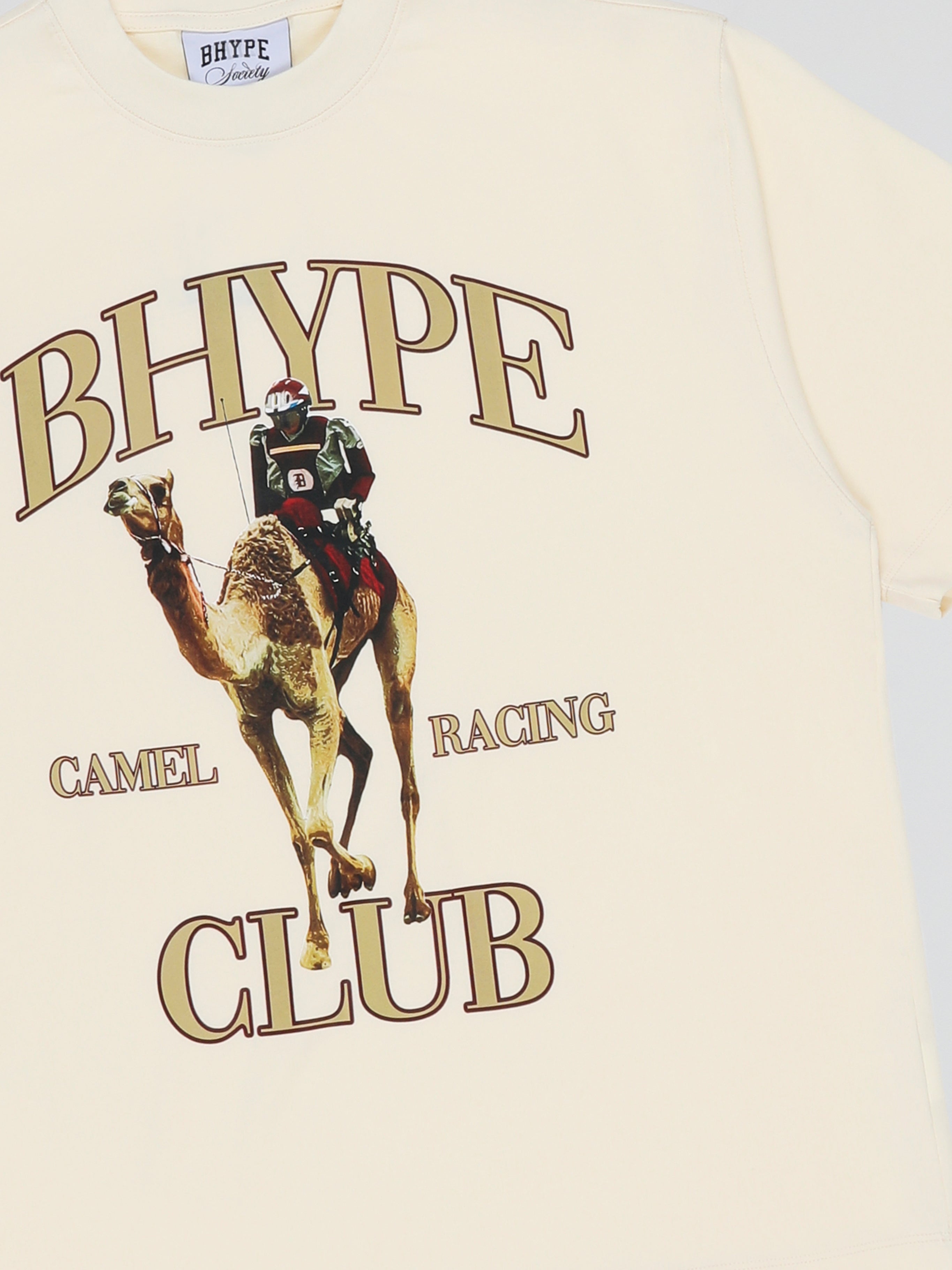 BHYPE CLUB CAMEL RACING BEIGE TSHIRT