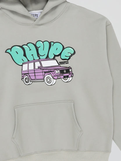 BHYPE BIG CAR BUBBLE GREY HOODIE