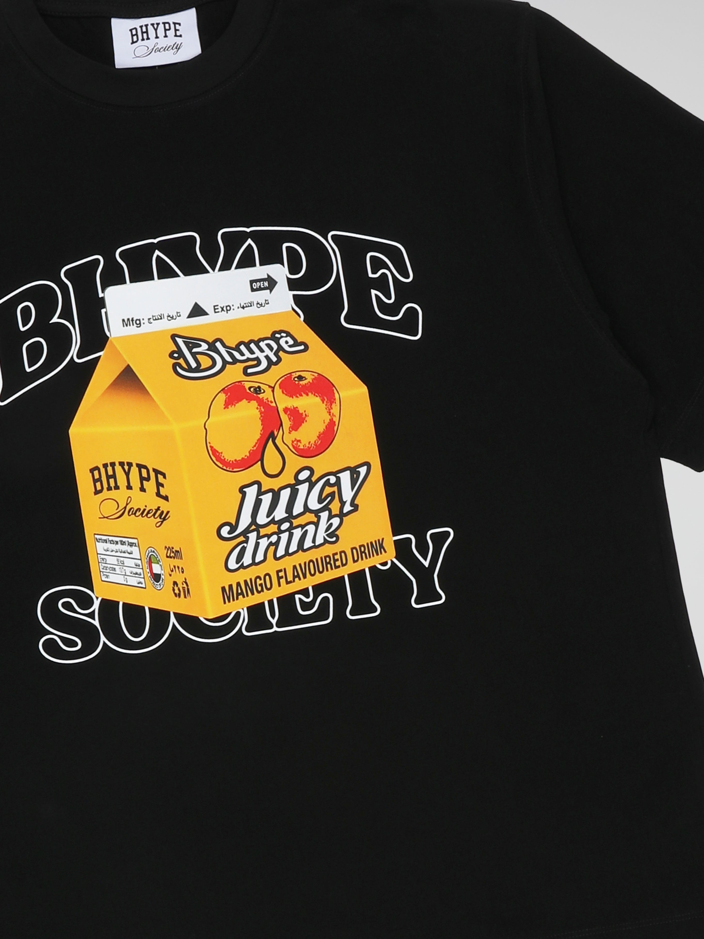 BHYPE SOCIETY JUICY DRINK BLACK TSHIRT