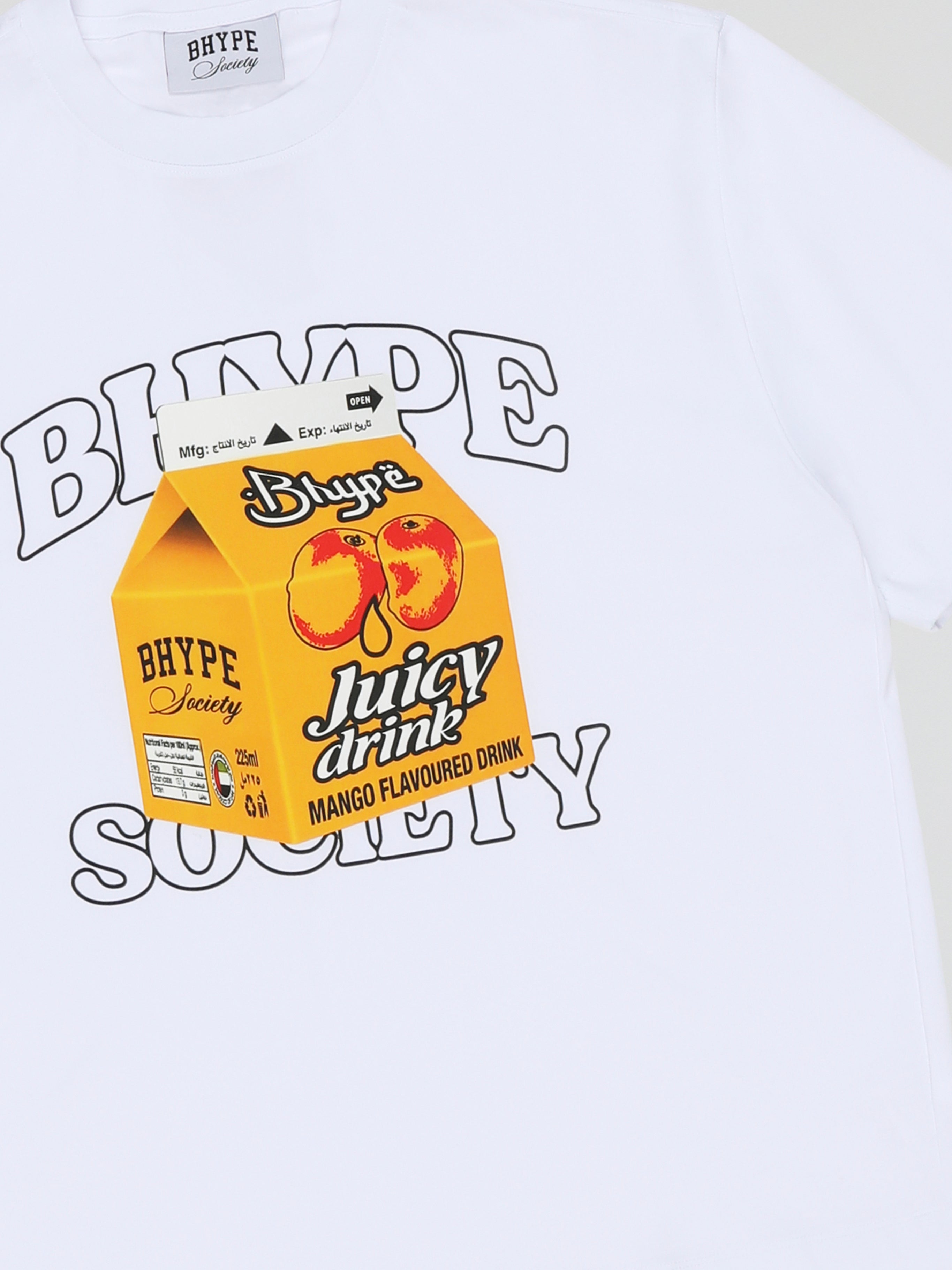 BHYPE SOCIETY JUICY DRINK WHITE TSHIRT