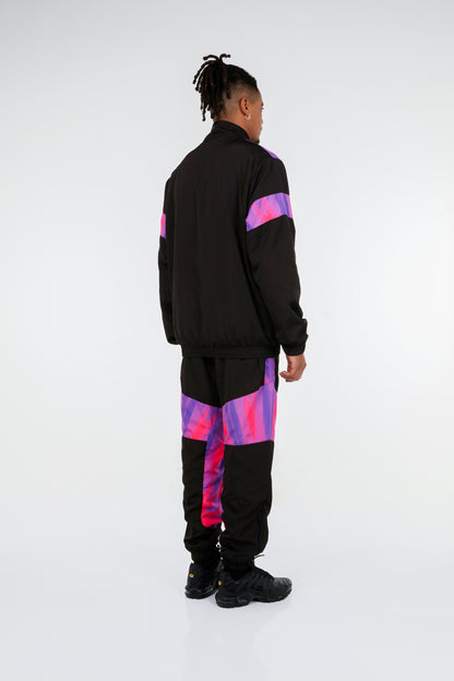 BHYPE SOCIETY BLACK & NEON PINK SPORT TRACKSUIT