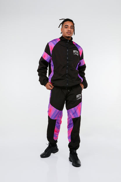 BHYPE SOCIETY BLACK & NEON PINK SPORT TRACKSUIT